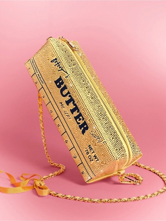 Betsey Johnson Handbags - Betsey Johnson Gold Sequin 'Butter' Shoulder Bag